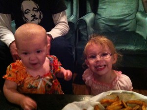 Hanging out at the Cock and Lion.  My youngest was getting a bit surly, so we left shortly after the pic was taken.