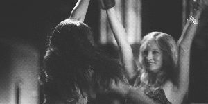 Caroline and Elena from the Vampire Diaries dancing it up.  Also kind of how I picture Lindsey from #9 circa 11:30 last night.  Photo from here: http://weheartit.com/entry/108565634/via/anais76?utm_campaign=share&utm_medium=image_share&utm_source=tumblr